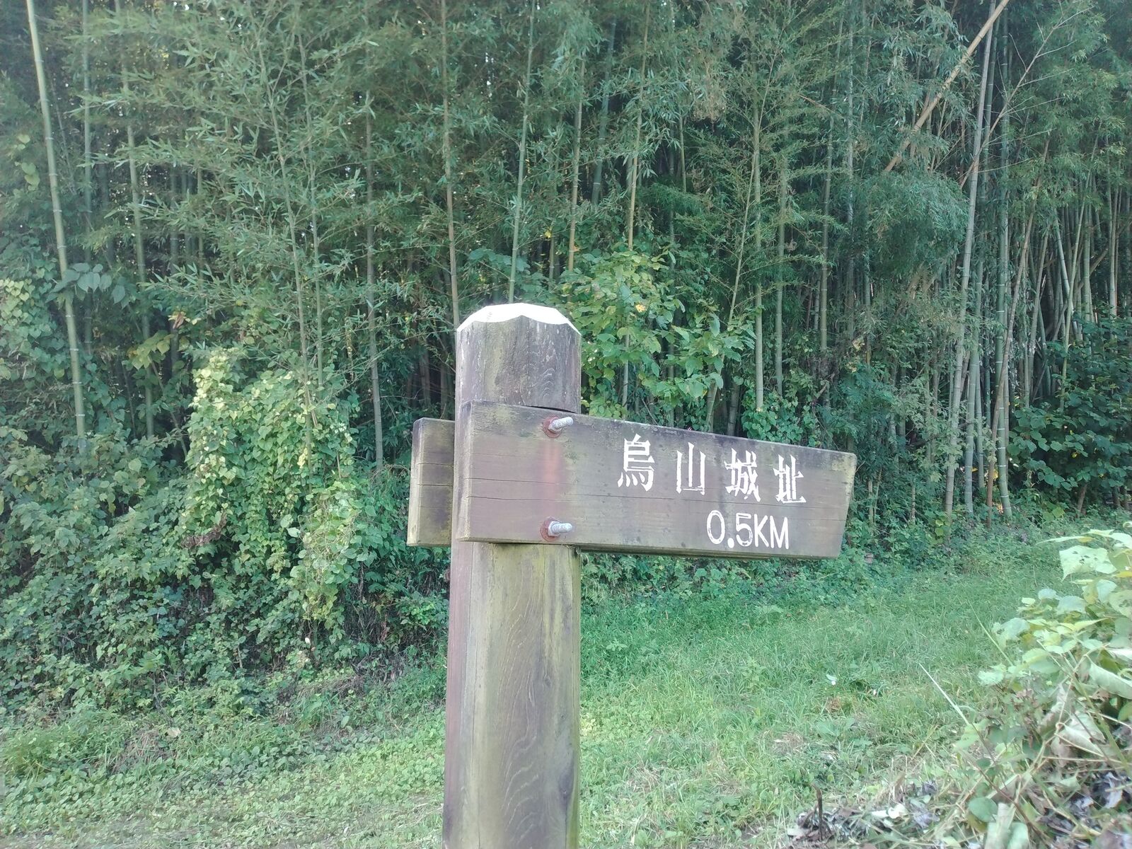 烏山城址への道標