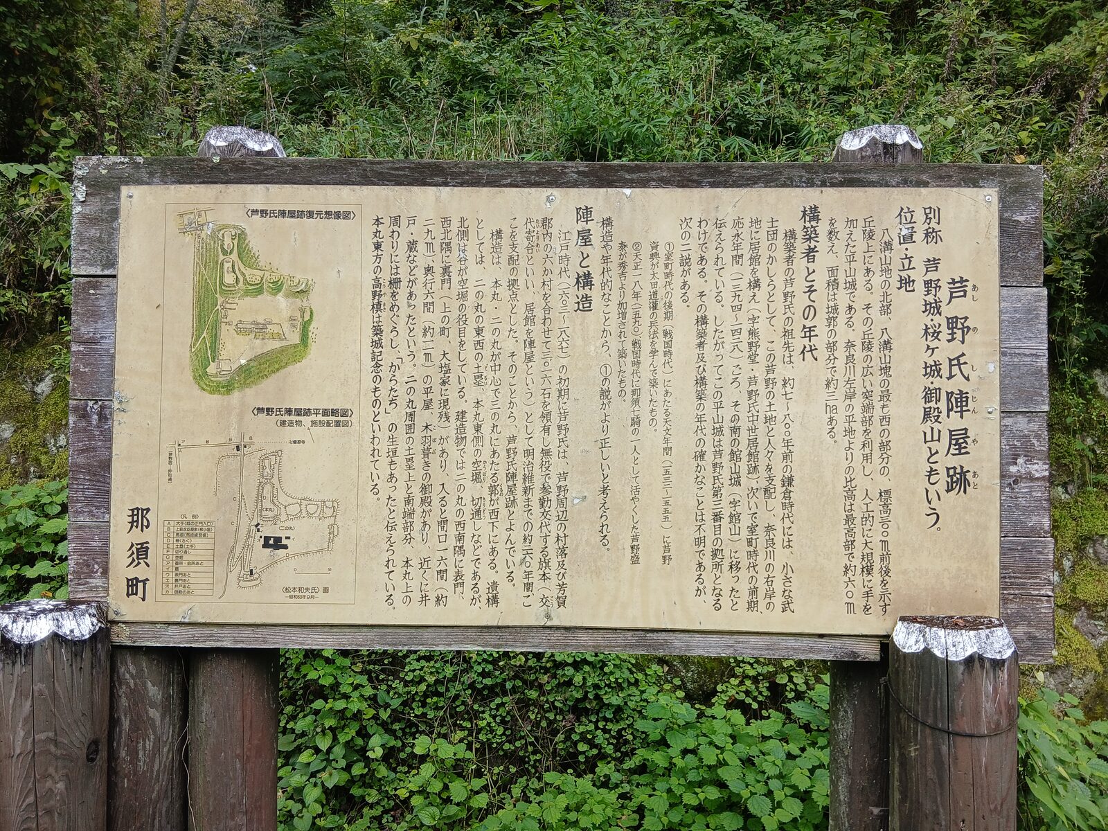 芦野氏陣屋跡の案内板