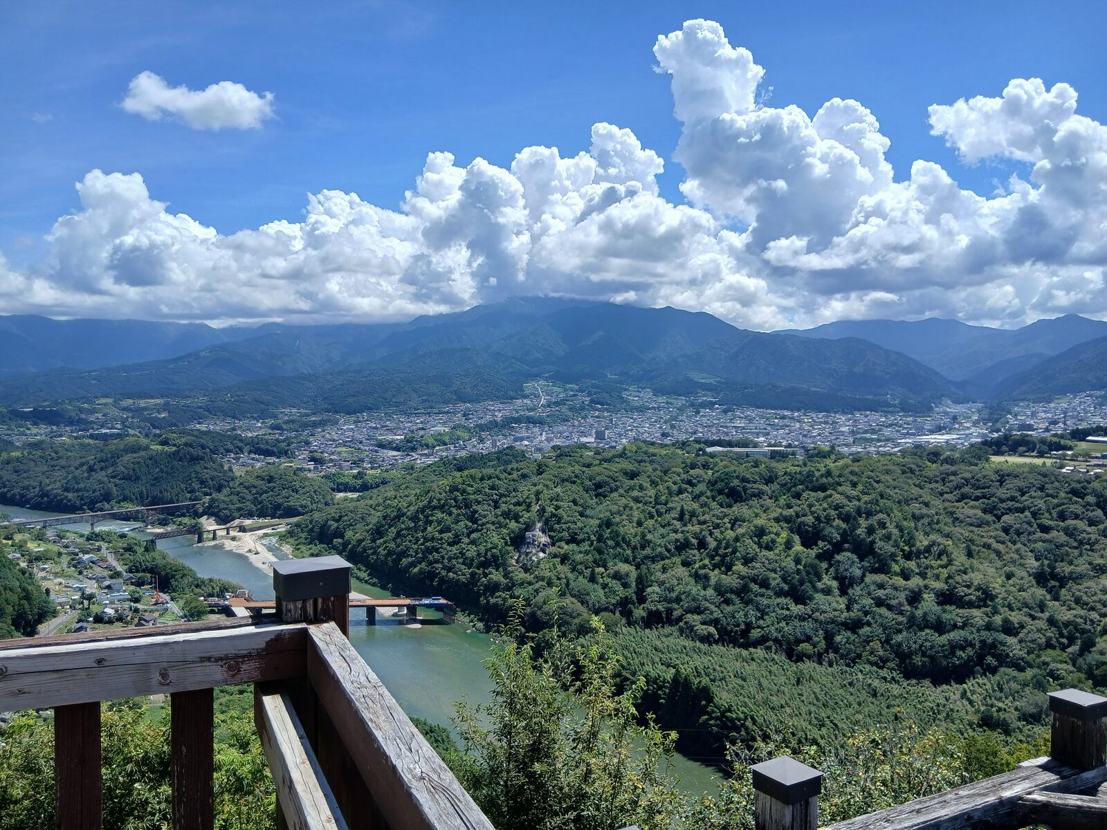 苗木城の天守台からの眺望