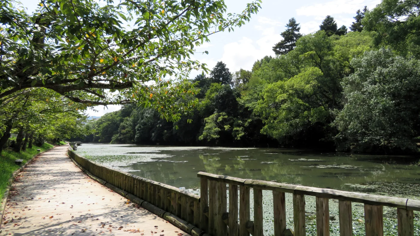 丹波亀山城の外堀跡（南郷池）